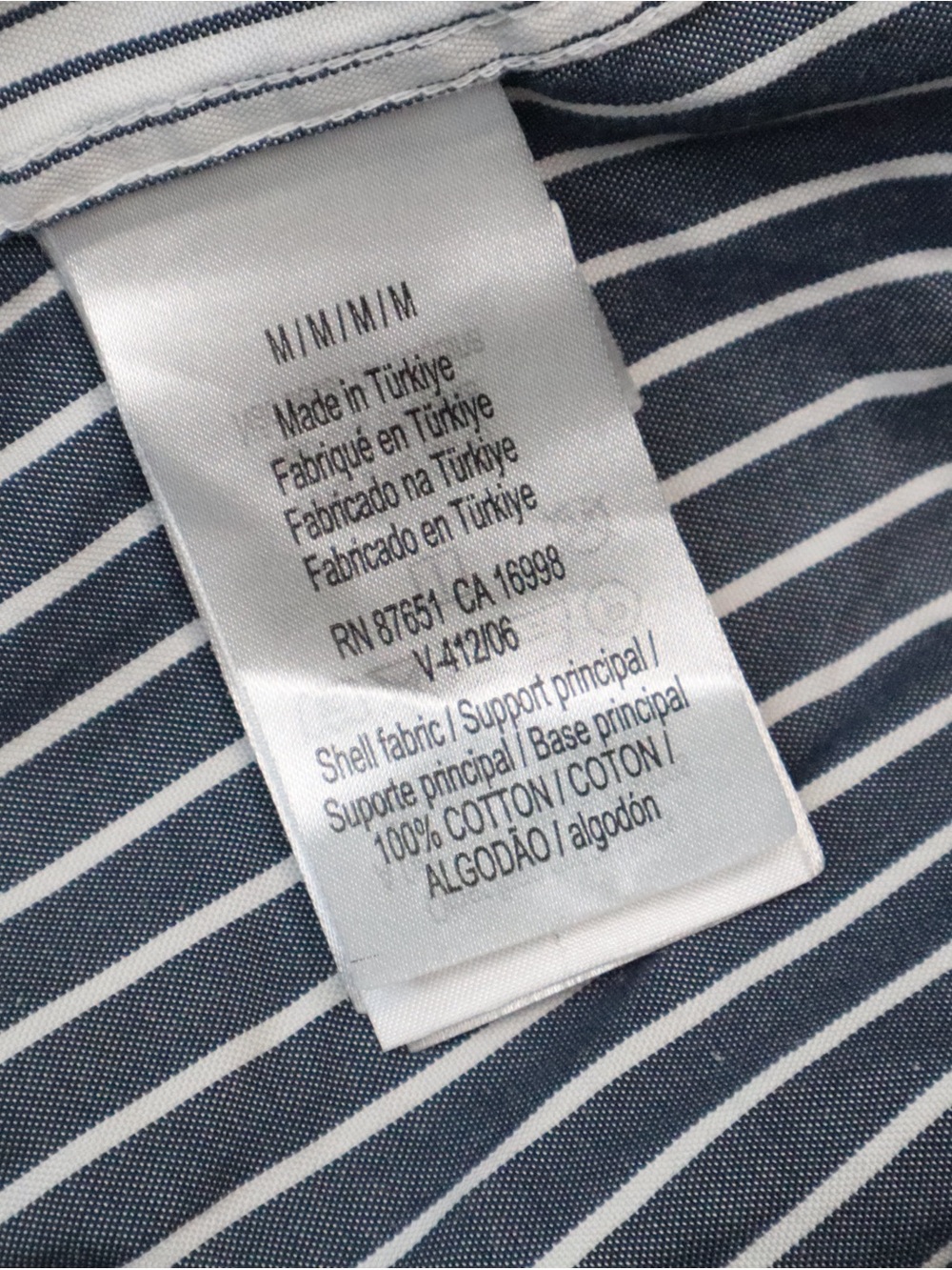 Lacoste Unisex Large Croc Striped Cotton Shirt Casual Long Sleeve Size Medium - Picture 6 of 14